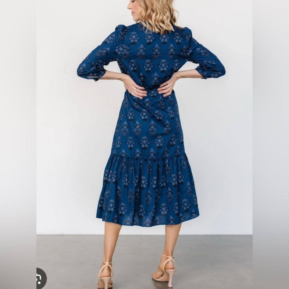NWT Baltic Born Mira Floral Midi Dress In Deep Blue
Print Elegant 100% Cotton - Picture 3 of 8